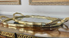 Oval Bamboo Look Brass Tray