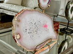 Agate Slice and Geode on Stands